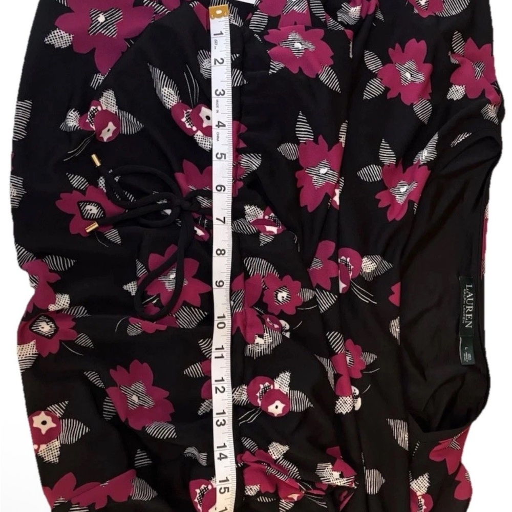 Lauren Ralph Lauren, Midi Dress, Extra Comfort, Size L, Floral Feminine - Picture 5 of 9